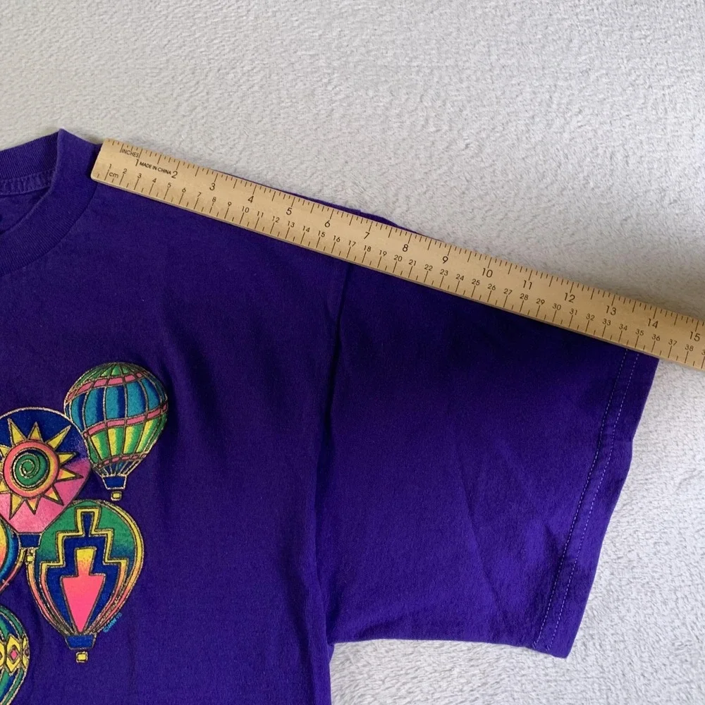 Vintage Albuquerque New Mexico Shirt Mens Large Purple Balloon Tultex 90s USA - Picture 6 of 7